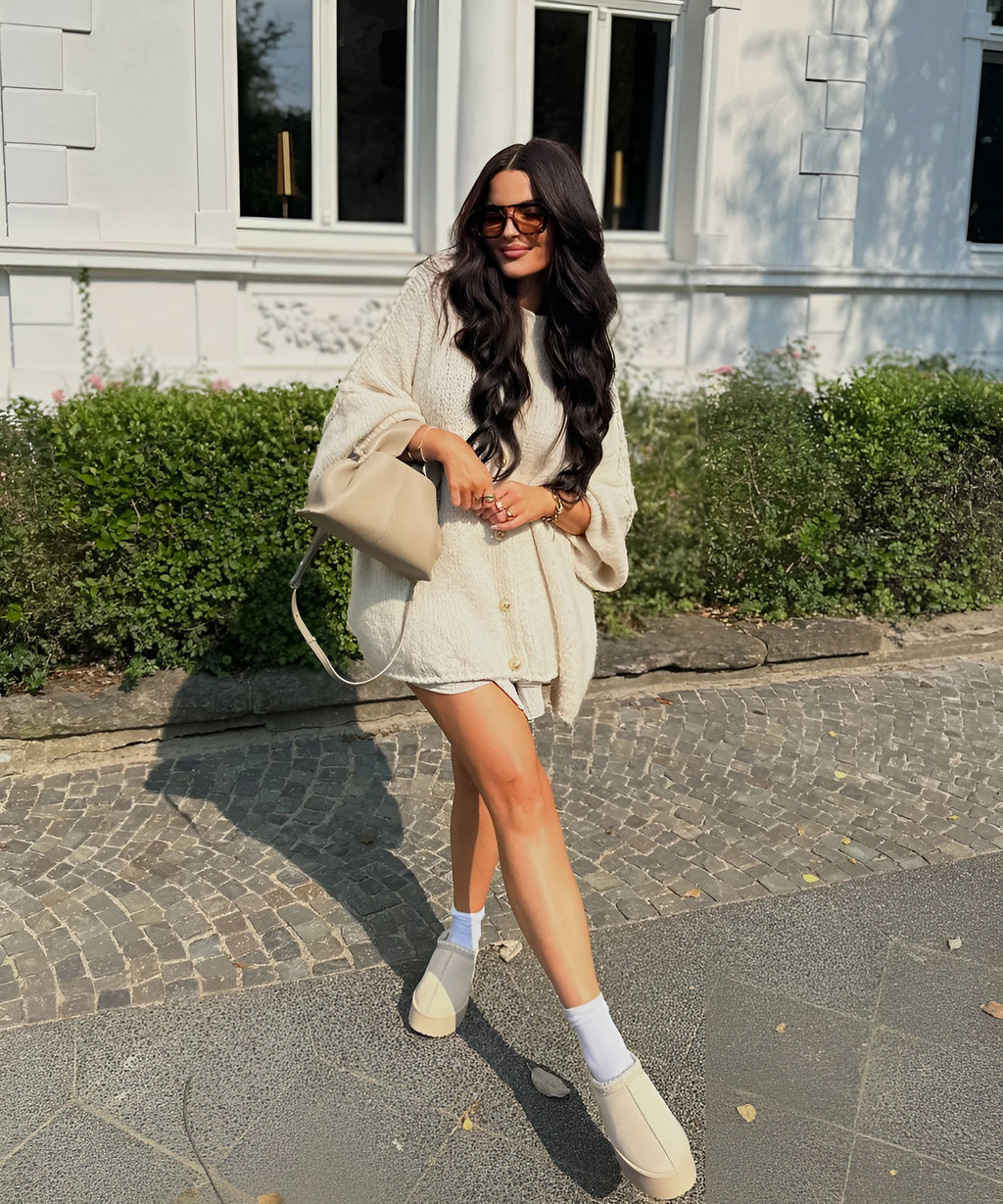 Cardigan ample à col rond - Relivaro