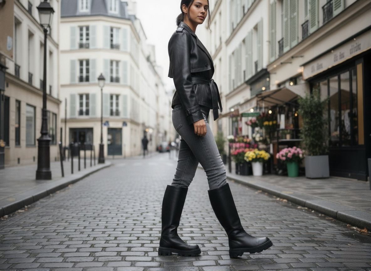 Long Tube Women's Boots High Tube Zipper Flat Bottomed Boots Knight Boots Simple Large Black Shoes - Relivaro